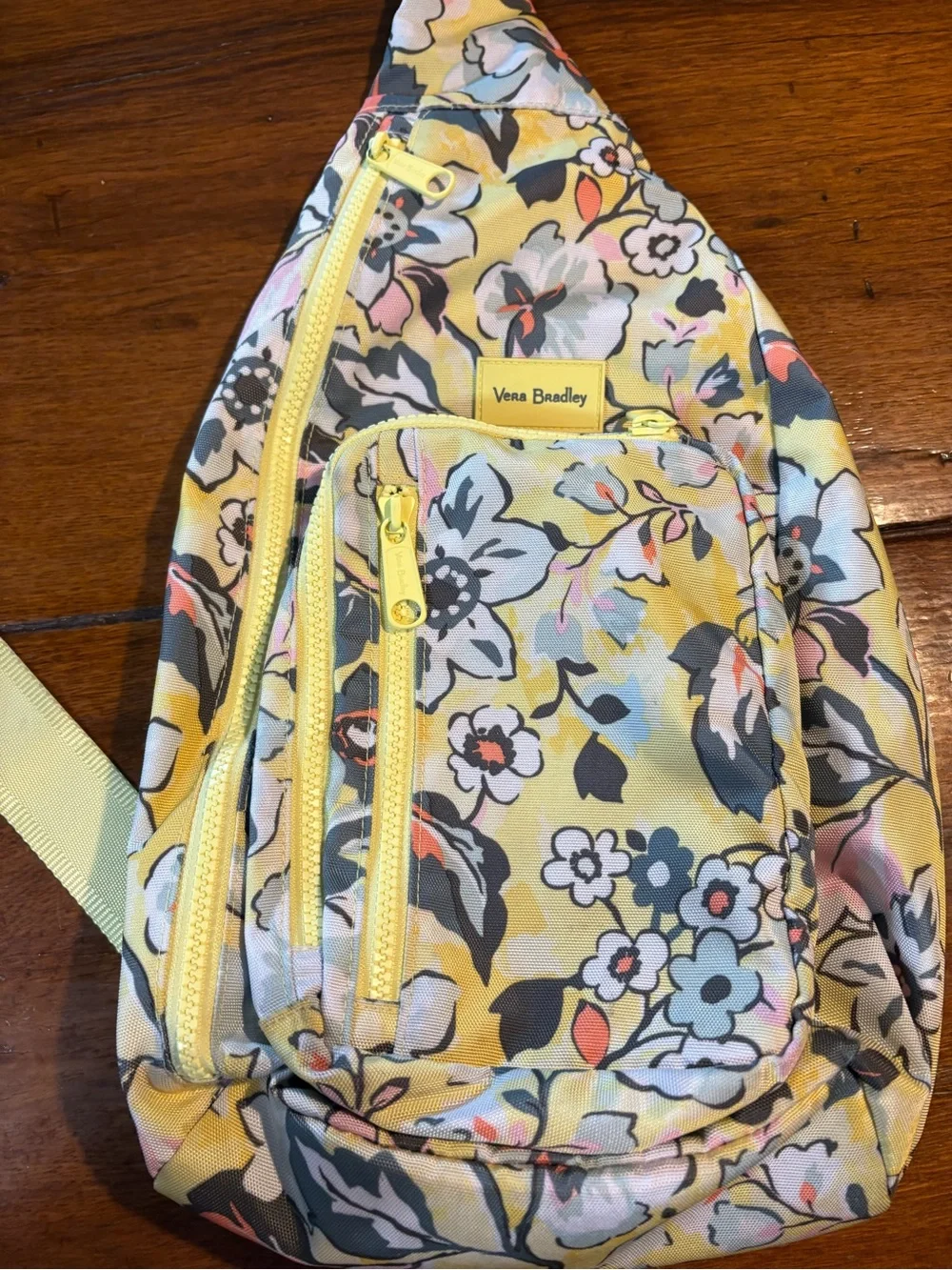 Vera Bradley Yellow Floral Crossbody Sling Bag